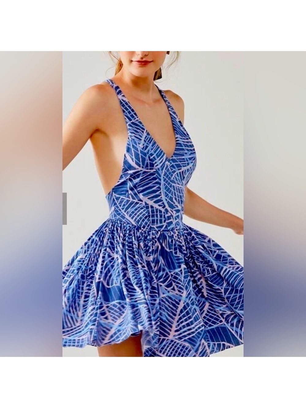 NWT Kimchi Blue Printed Halter Dress - Size Extra Small
